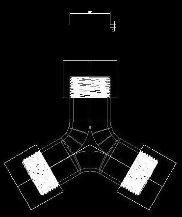 如何用CAD繪制一個(gè)三通管？